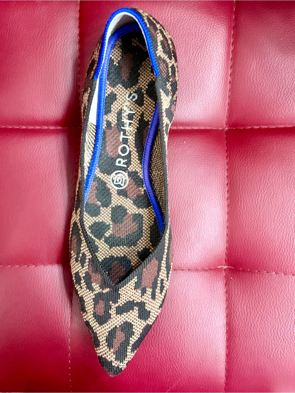 Rothy’s The point knit ballet flats Leopard print